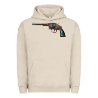 Pigment French Oak Revolver Handgun Urban Hoodie - artisFamous