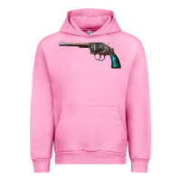 Fuchsia Pink Revolver Handgun Urban Hoodie - artisFamous
