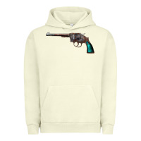 Pigment Pistachio Revolver Handgun Urban Hoodie - artisFamous