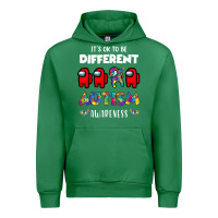 Emerald a.mong us it's o.kay to be different autism awareness t shirt Urban Hoodie - artisFamous