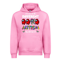 Fuchsia Pink a.mong us it's o.kay to be different autism awareness t shirt Urban Hoodie - artisFamous