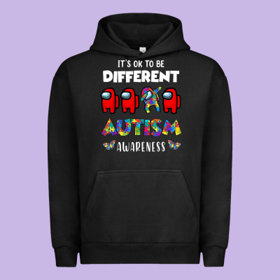 A.mong Us It's O.kay To Be Different Autism Awareness T Shirt Urban Hoodie Designed By Artisfamous