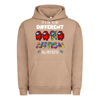 Pigment Burro a.mong us it's o.kay to be different autism awareness t shirt Urban Hoodie - artisFamous