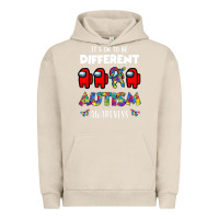 Pigment French Oak a.mong us it's o.kay to be different autism awareness t shirt Urban Hoodie - artisFamous