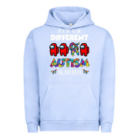 Pigment Grape Ice a.mong us it's o.kay to be different autism awareness t shirt Urban Hoodie - artisFamous