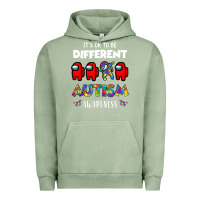 Pigment Oil Green a.mong us it's o.kay to be different autism awareness t shirt Urban Hoodie - artisFamous