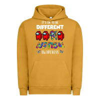 Pigment Peanut Butter a.mong us it's o.kay to be different autism awareness t shirt Urban Hoodie - artisFamous