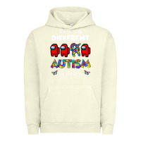 Pigment Pistachio a.mong us it's o.kay to be different autism awareness t shirt Urban Hoodie - artisFamous