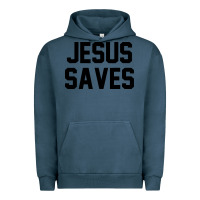 Pigment Midnight Navy jesus saves christian faith trust in god lord christ Urban Hoodie - artisFamous