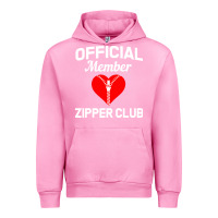 Fuchsia Pink open heart surgery zipper club bypass get well recovery gift Urban Hoodie - artisFamous
