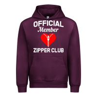 Mauve Wine open heart surgery zipper club bypass get well recovery gift Urban Hoodie - artisFamous