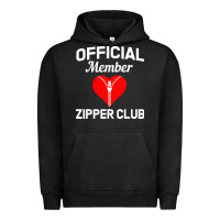 Pigment Black open heart surgery zipper club bypass get well recovery gift Urban Hoodie - artisFamous