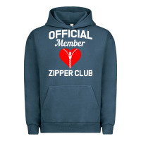 Pigment Midnight Navy open heart surgery zipper club bypass get well recovery gift Urban Hoodie - artisFamous