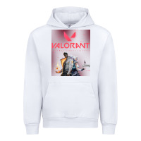 White valorant gaming design Urban Hoodie - artisFamous