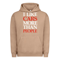 Pigment Burro I LIKE CARS MORE THAN PEOPLE Urban Hoodie - artisFamous