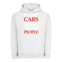 Pigment Lunar Rock I LIKE CARS MORE THAN PEOPLE Urban Hoodie - artisFamous