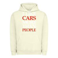 Pigment Pistachio I LIKE CARS MORE THAN PEOPLE Urban Hoodie - artisFamous