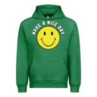 Emerald retro   have a nice day   smile happy face Urban Hoodie - artisFamous