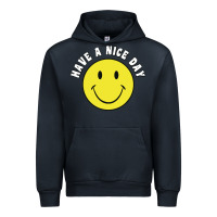 Navy retro   have a nice day   smile happy face Urban Hoodie - artisFamous
