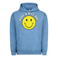 Pigment Pebble Blue retro   have a nice day   smile happy face Urban Hoodie - artisFamous