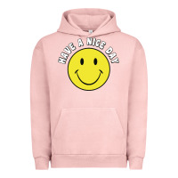 Pigment Salmon retro   have a nice day   smile happy face Urban Hoodie - artisFamous