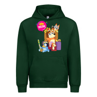 Forest Green bluey mom dad funny queen for family lover t shirt Urban Hoodie - artisFamous