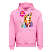 Fuchsia Pink bluey mom dad funny queen for family lover t shirt Urban Hoodie - artisFamous