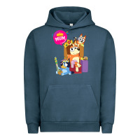 Pigment Midnight Navy bluey mom dad funny queen for family lover t shirt Urban Hoodie - artisFamous