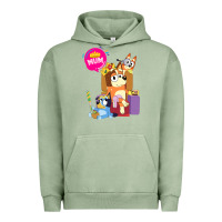 Pigment Oil Green bluey mom dad funny queen for family lover t shirt Urban Hoodie - artisFamous