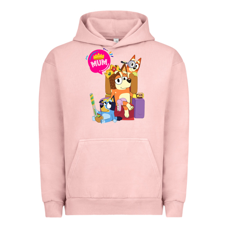 Bluey Mom Dad Funny Queen For Family Lover T Shirt Urban Hoodie by artisFamous | Teevron