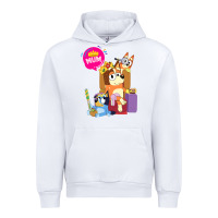 White bluey mom dad funny queen for family lover t shirt Urban Hoodie - artisFamous