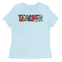 Baby Blue teacher Ladies Tee - OliviaCreatesArt