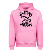 Fuchsia Pink Skull I like It Heovy Halestorm Urban Hoodie - artisFamous