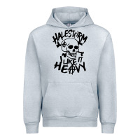 Heather Grey Skull I like It Heovy Halestorm Urban Hoodie - artisFamous