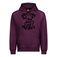 Mauve Wine Skull I like It Heovy Halestorm Urban Hoodie - artisFamous