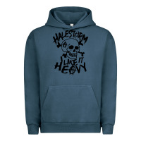 Pigment Midnight Navy Skull I like It Heovy Halestorm Urban Hoodie - artisFamous