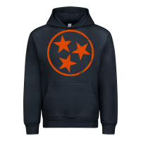 Navy tennessee flag vintage grunge distressed graphic Urban Hoodie - artisFamous