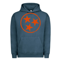 Pigment Midnight Navy tennessee flag vintage grunge distressed graphic Urban Hoodie - artisFamous
