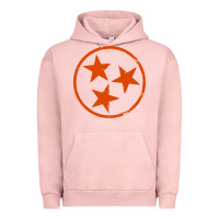 Pigment Salmon tennessee flag vintage grunge distressed graphic Urban Hoodie - artisFamous