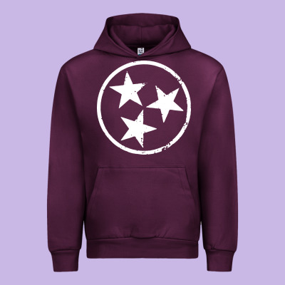 Tennessee Flag Vintage Grunge Distressed Graphic Urban Hoodie Designed By Artisfamous