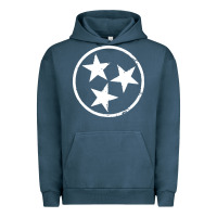Pigment Midnight Navy tennessee flag vintage grunge distressed graphic Urban Hoodie - artisFamous