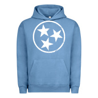 Pigment Pebble Blue tennessee flag vintage grunge distressed graphic Urban Hoodie - artisFamous