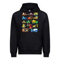 Black construction excavator shirt for boys girls men and women t shirt Urban Hoodie - artisFamous