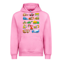 Fuchsia Pink construction excavator shirt for boys girls men and women t shirt Urban Hoodie - artisFamous