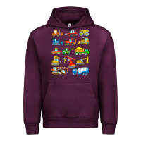 Mauve Wine construction excavator shirt for boys girls men and women t shirt Urban Hoodie - artisFamous