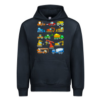 Navy construction excavator shirt for boys girls men and women t shirt Urban Hoodie - artisFamous
