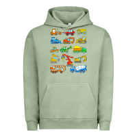 Pigment Oil Green construction excavator shirt for boys girls men and women t shirt Urban Hoodie - artisFamous