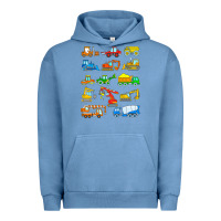 Pigment Pebble Blue construction excavator shirt for boys girls men and women t shirt Urban Hoodie - artisFamous