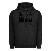 Pigment Black The Nonna! Italy Grandmother Baby Hang Toys Urban Hoodie - artisFamous