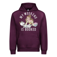 Mauve Wine beauty and the beast belle my weekend is booked t shirt Urban Hoodie - artisFamous